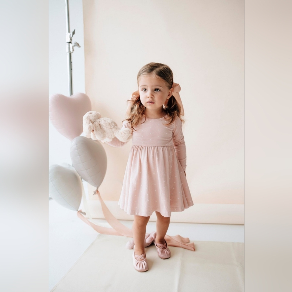 Jamie Kay Organic Cotton Tallulah Dress - Mon Amour Rose 2 YR